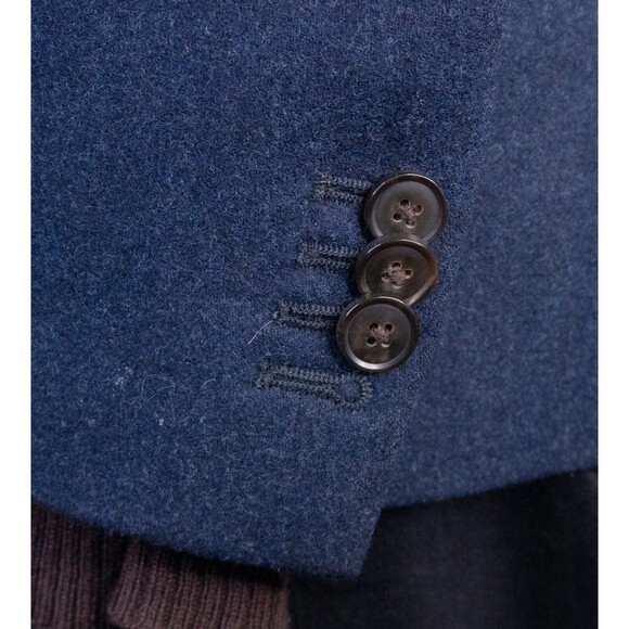 Tommy Hilfiger Mens Blazer Jacket Size 36 Navy Blue Solid Wool Sport Coat 2-Bttn - Picture 7 of 13